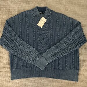 Flag & Anthem Mayfield Overdyed Cable Knit Sweater NWT size Medium